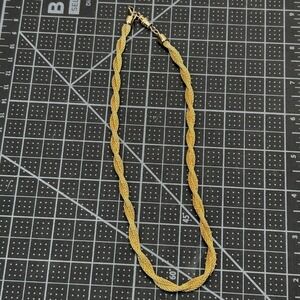 Sarah Coventry Vintage Gold Tone Twisted‎ Multi Strand Mesh Necklace 15 Inch